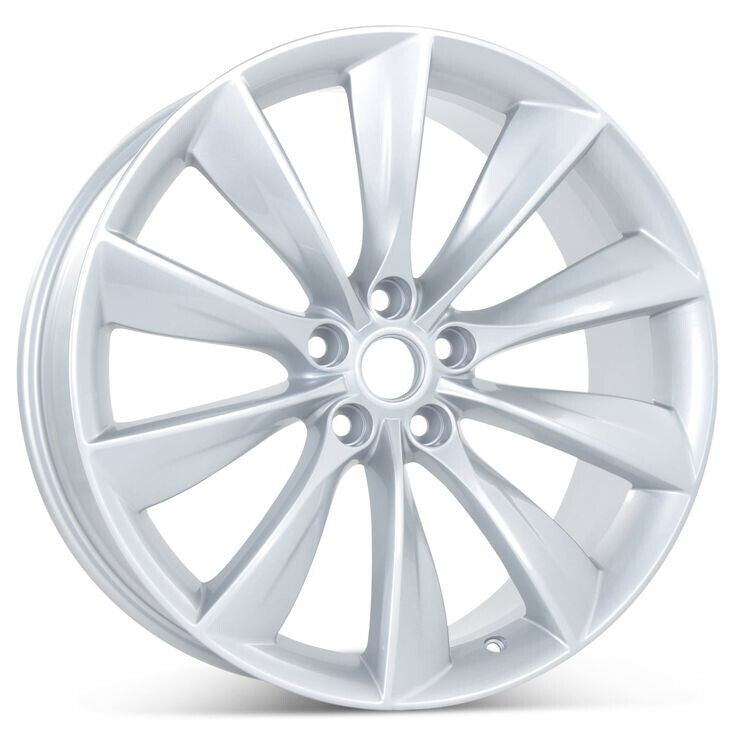 OEM Refurbished 2012 to 2020 Tesla Model S Gray 21” Turbine Front Wheel 21x8.5