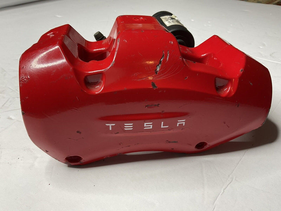 Tesla Model Y Left Hand Driver Rear Performance Red Brake Caliber GENUINE! OEM!